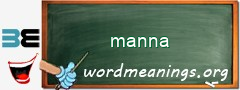 WordMeaning blackboard for manna